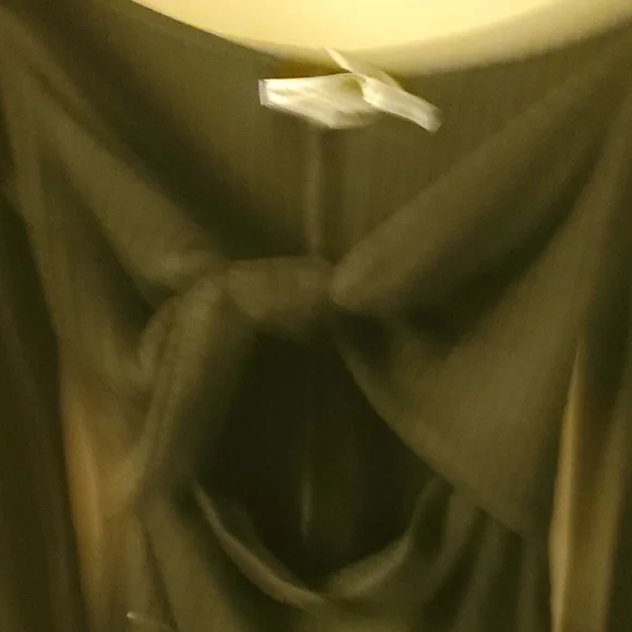 Reformation Black Long Sleeve Knot Front Top - Picture 3 of 7